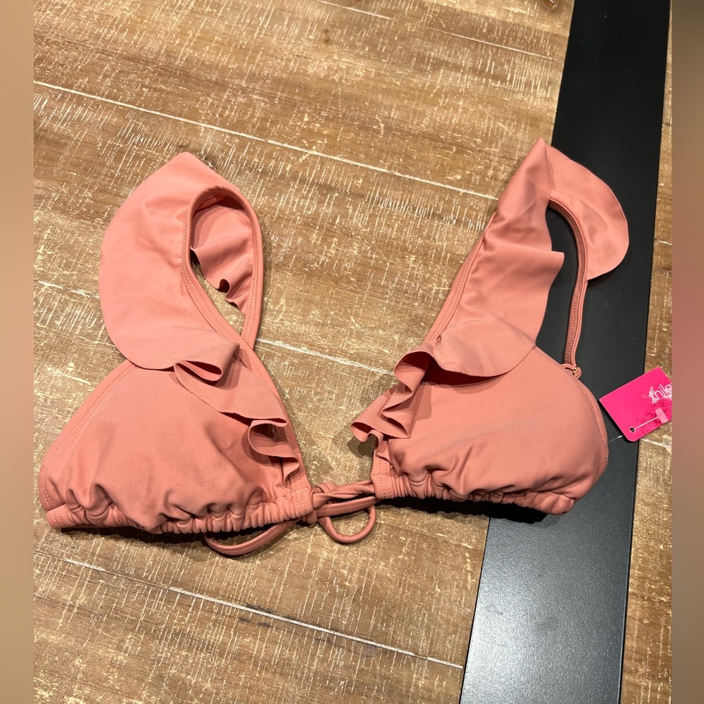XHILARATION Women's Ruffle Bralette Bikini Top